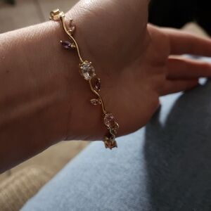 Elegant Gold and Purple Bracelet